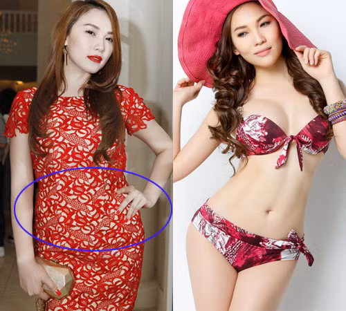 Số đo thật của Quỳnh Thư chẳng hề long lanh như nhiều bộ ảnh bikini.