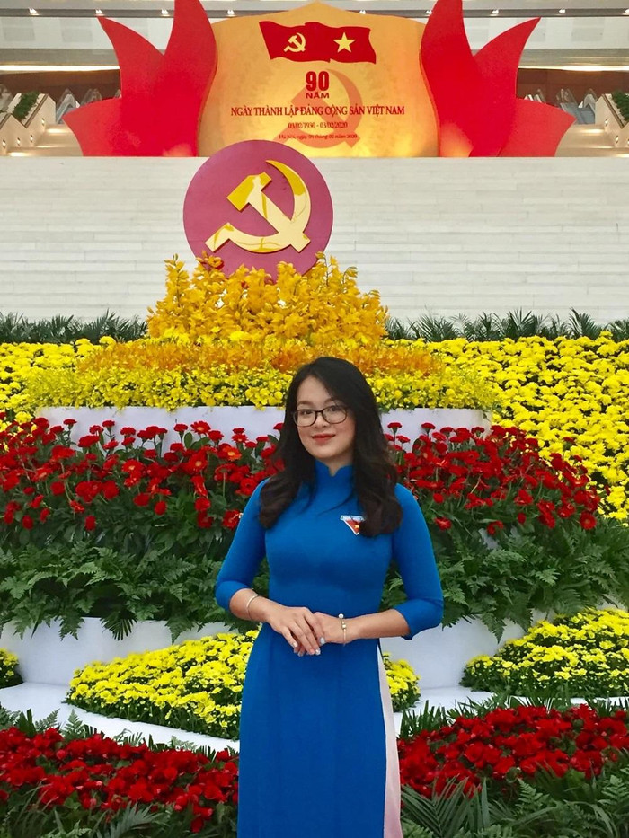 Thùy Linh đại diện cho thế hệ trẻ toàn quốc phát biểu tại Lễ Kỷ niệm 90 năm Ngày thành lập Đảng Cộng sản Việt Nam. (Ảnh: Nhân vật cung cấp) Thùy Linh đại diện cho thế hệ trẻ toàn quốc phát biểu tại Lễ Kỷ niệm 90 năm Ngày thành lập Đảng Cộng sản Việt Nam. (Ảnh: Nhân vật cung cấp)