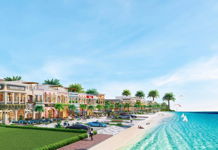 Phối cảnh shophouse biển tại NovaHills Mui Ne Resort &amp; Villas của Novaland. Các căn shophouse tại đây đã đưa vào vận hành từ tháng 04/2021 và chỉ còn một vài sản phẩm cuối cùng.