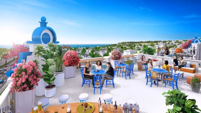 Tầng thượng của boutique hotel tại NovaWorld Phan Thiet với không gian mở và view biển hiếm có rất thích hợp để kinh doanh dịch vụ F&amp;B. (Ảnh phối ảnh)