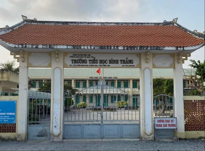 Trường tiểu học Bình Thắng, huyện Bình Đại, tỉnh Bến Tre (ảnh: CTV) Trường tiểu học Bình Thắng, huyện Bình Đại, tỉnh Bến Tre (ảnh: CTV)