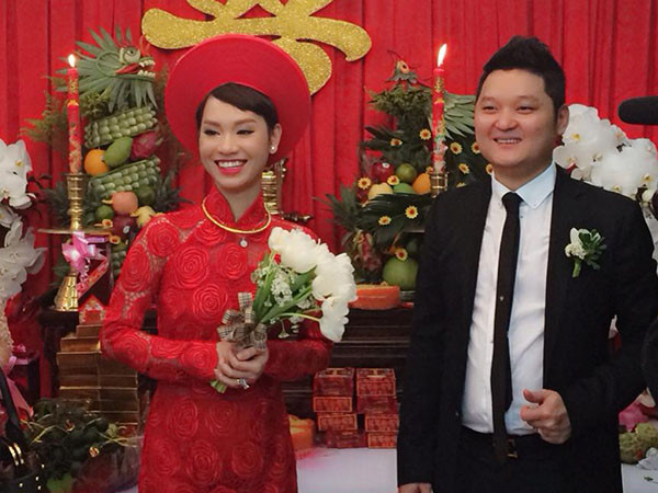 Sáng nay, Trà My Idol đã theo chàng về dinh. Ảnh: Ngoisao.net.