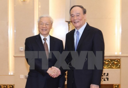 Tổng Bí thư hội kiến Bí thư Ủy ban Kiểm tra Kỷ luật TƯ ĐCS Trung Quốc ảnh 1