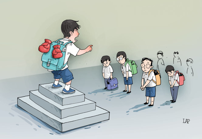 Các em học sinh không có bố mẹ kèm cặp dễ hư hỏng. (Ảnh: Tuoitre.vn) Các em học sinh không có bố mẹ kèm cặp dễ hư hỏng. (Ảnh: Tuoitre.vn)