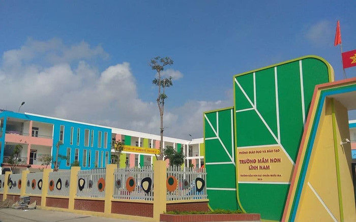 Trường Mầm non Lĩnh Nam khang trang, hiện đại. Ảnh: Trường Mầm non Lĩnh Nam. Trường Mầm non Lĩnh Nam khang trang, hiện đại. Ảnh: Trường Mầm non Lĩnh Nam.