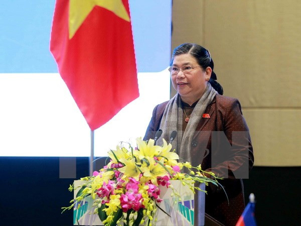 Phó Chủ tịch Thường trực Quốc hội Tòng Thị Phóng, Trưởng ban tổ chức APPF-26, phát biểu tại hội nghị. (Ảnh: An Đăng/TTXVN) Phó Chủ tịch Thường trực Quốc hội Tòng Thị Phóng, Trưởng ban tổ chức APPF-26, phát biểu tại hội nghị. (Ảnh: An Đăng/TTXVN)