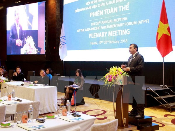 Nguyên Chủ tịch Liên minh Nghị viện thế giới (IPU) Saber H.Chowdhury phát biểu. (Ảnh: An Đăng/TTXVN) Nguyên Chủ tịch Liên minh Nghị viện thế giới (IPU) Saber H.Chowdhury phát biểu. (Ảnh: An Đăng/TTXVN)