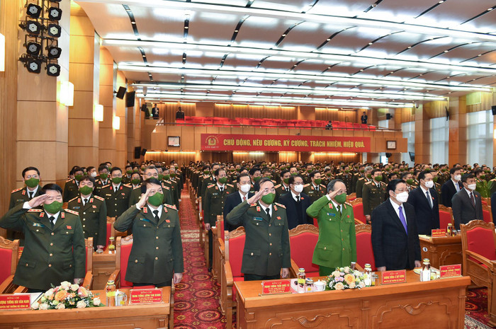 Các đại biểu tham dự Hội nghị công an toàn quốc lần thứ 77. Ảnh: VGP/Nhật Bắc Các đại biểu tham dự Hội nghị công an toàn quốc lần thứ 77. Ảnh: VGP/Nhật Bắc