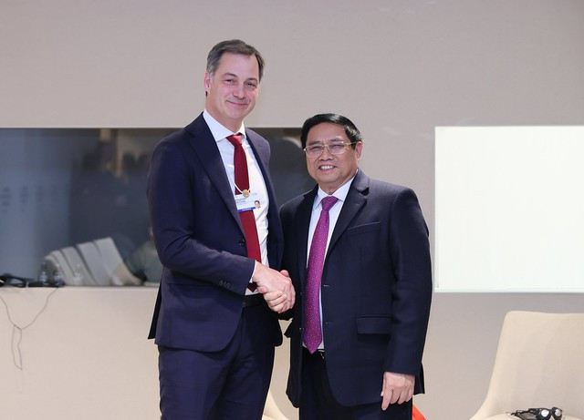 Thủ tướng Phạm Minh Chính và Thủ tướng Vương quốc Bỉ Alexander De Croo. Ảnh: VGP/Nhật Bắc Thủ tướng Phạm Minh Chính và Thủ tướng Vương quốc Bỉ Alexander De Croo. Ảnh: VGP/Nhật Bắc