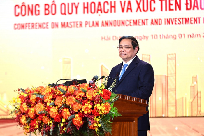 Thủ tướng Phạm Minh Chính phát biểu tại hội nghị. Thủ tướng Phạm Minh Chính phát biểu tại hội nghị.