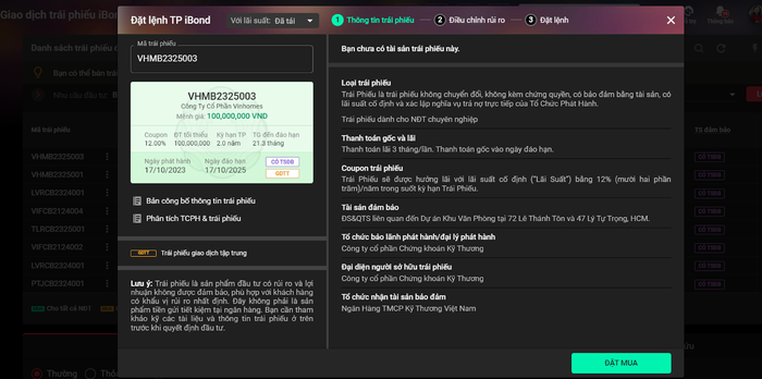 Khách hàng được nhận đầy đủ thông tin minh bạch trong 3 giai đoạn (trước, trong và sau) khi mua trái phiếu tại TCBS, trên hệ thống TCInvest