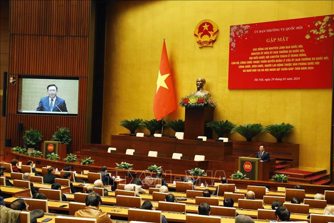 Chủ tịch Quốc hội Vương Đình Huệ phát biểu. Ảnh: Nhan Sáng/TTXVN Chủ tịch Quốc hội Vương Đình Huệ phát biểu. Ảnh: Nhan Sáng/TTXVN