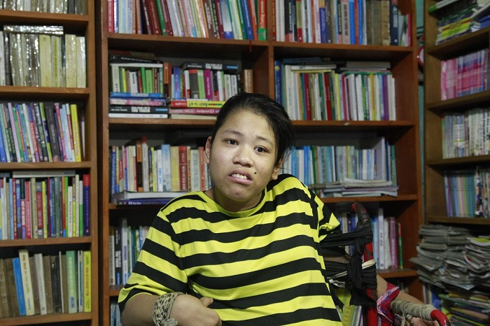 Không gian đọc sách "Niềm tin" của chị Nguyễn Lan Hương (Ảnh: Vũ Ninh) Không gian đọc sách "Niềm tin" của chị Nguyễn Lan Hương (Ảnh: Vũ Ninh)