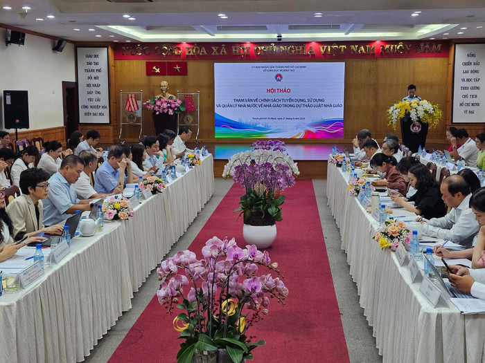 Toàn cảnh hội thảo được tổ chức tại Sở Giáo dục và Đào tạo Thành phố Hồ Chí Minh ngày 21/6 (ảnh: V.D) gdvn_hoithaoLuatnhagiao.jpg