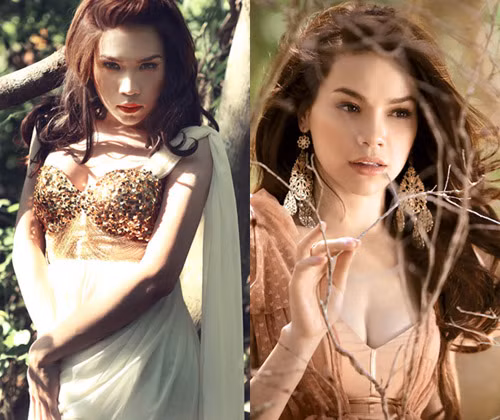 Nhà thiết kế chuyển giới Franky Nguyễn cũng có nhiều nét tương đồng với nhan sắc Hà Hồ từ kiểu tóc, chiếc mũi, đôi mắt, bờ môi.