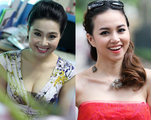 Xuất hiện cùng nhau, nhiều người đã nhầm lẫn hai diễn viên là hai chị em ruột. Cận cảnh nét bầu bĩnh đáng yêu của Lê Khánh - Ngọc Diệp.