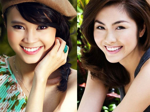 Lan Ngọc - Hà Tăng Cùng tham gia bộ phim "Cánh đồng bất tận", người hâm mộ đã phát hiện ra diễn viên trẻ Lan Ngọc có nét hao hao giống Tăng Thanh Hà. Cùng mang nét đẹp hồn hậu, nhưng Hà Tăng sắc sảo hơn hẳn đàn em khi biểu đạt cảm xúc. Tuy nhiên, rất nhiều khán giả yêu thích nét trong sáng, hồn nhiên của Lan Ngọc và cho rằng rồi cô sẽ tiến xa trên màn ảnh nhỏ.