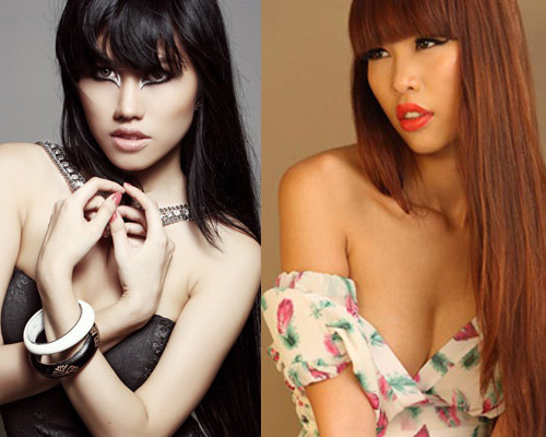 Hà Anh- Emily Hồng Nhung Hot girl Emily Hồng Nhung được coi là bản sao của siêu mẫu Hà Anh. Hai gương mặt đẹp lạ giống nhau đến bất ngờ. Emily Hồng Nhung đang từng bước tiến vào làng thời trang Việt, cô gây ấn tượng tại một số show diễn và những shoot hình khoe thân nóng bỏng không thua kém gì đàn chị.