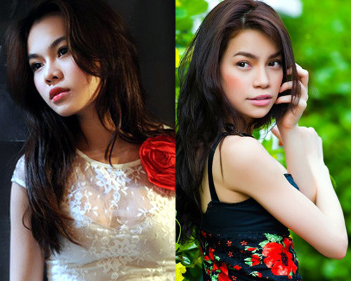 Gương mặt hiện đại rất giống nhau của Hà Hồ và Giang Hồng Ngọc. Đặc biệt là đôi môi cong hờn dỗi.