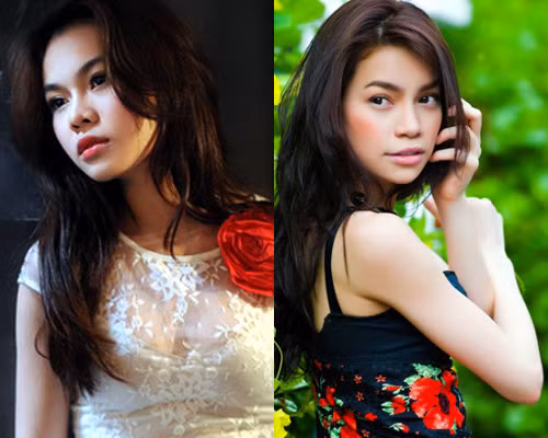Gương mặt hiện đại rất giống nhau của Hà Hồ và Giang Hồng Ngọc. Đặc biệt là đôi môi cong hờn dỗi.