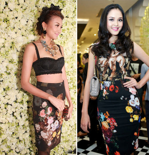 Các kiểu váy in hoa được người đẹp Thanh Hằng và Tú Anh mix tông xuyệt tông với áo rất hài hòa Các kiểu váy in hoa được người đẹp Thanh Hằng và Tú Anh mix tông xuyệt tông với áo rất hài hòa
