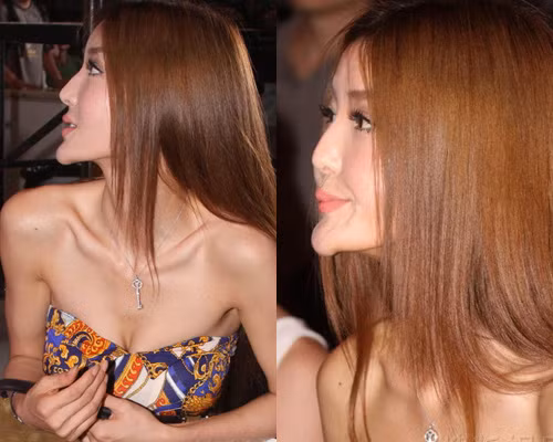 Chiếc cằm nhọn nhô ra khó hiểu.