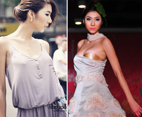Sau Hoàng Yến, người mẫu bị chỉ trích vì chuyện váy áo nhiều nhất là Ngọc Quyên. Không phải là người sở hữu phong cách thời trang quá táo bạo nhưng không dưới 3 lần người đẹp gặp phải các tai nạn như lộ nhũ hoa, lộ áo ngực, quần chip.