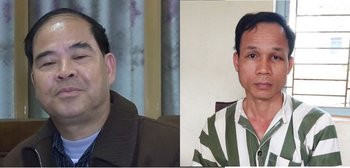 Ông Đinh Bằng My (bên trái) và Hồ Trọng Đăng bị khởi tố bị can, bắt tạm giam liên quan đến xâm hại tình dục học sinh. Ảnh: VTV24. Ông Đinh Bằng My (bên trái) và Hồ Trọng Đăng bị khởi tố bị can, bắt tạm giam liên quan đến xâm hại tình dục học sinh. Ảnh: VTV24.