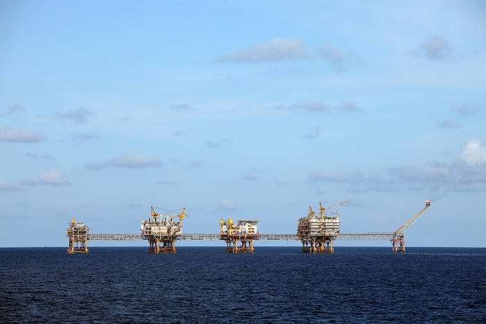 Giàn công nghệ trung tâm số 3 mỏ Bạch Hổ. Ảnh: PVN.