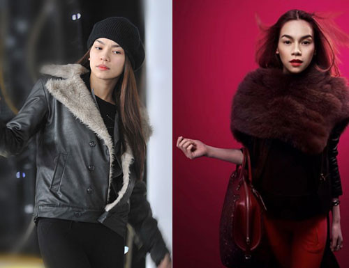 Kể cả ở đời thường hay trên các shoot hình thời trang Hồ Ngọc Hà đều đẹp khi mặc áo lông