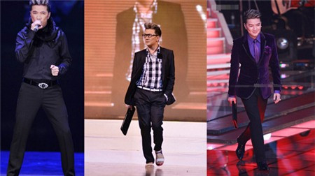Tại cuộc thi The Voice, vị huấn luyện viên này thường xuyên chọn áo vest, sơ mi, quần tây làm trang phục xuất hiện trên ghế nóng. Bộ vest màu trầm hay sơ mi với áo len gile bên ngoài là những sự lựa chọn thường thấy của anh. Tại cuộc thi The Voice, vị huấn luyện viên này thường xuyên chọn áo vest, sơ mi, quần tây làm trang phục xuất hiện trên ghế nóng. Bộ vest màu trầm hay sơ mi với áo len gile bên ngoài là những sự lựa chọn thường thấy của anh.