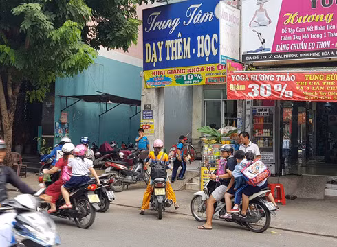 Trung tâm dạy thêm học thêm ở địa chỉ 177B đường Gò Xoài (ảnh: P.L)