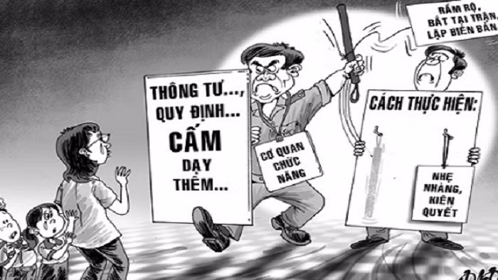 Chuyện dạy thêm, học thêm chưa có hồi kết (Ảnh minh họa:congly.vn)