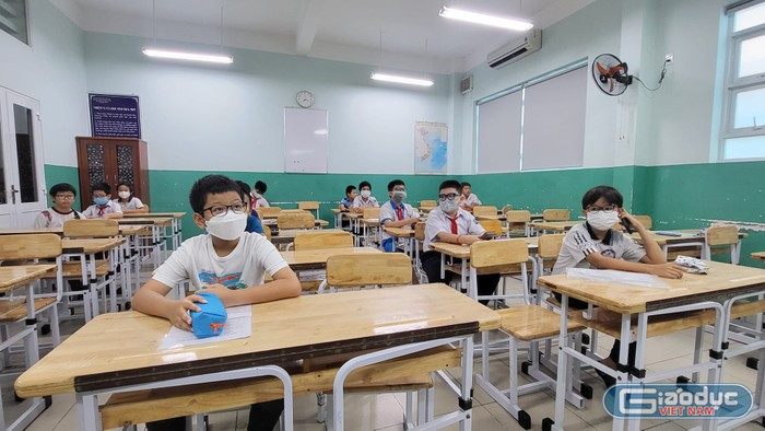 Học sinh lớp 5 tham dự kỳ khảo sát vào lớp 6 của Trường trung học phổ thông chuyên Trần Đại Nghĩa (ảnh minh họa: V.D) gdvn-tdn.jpg