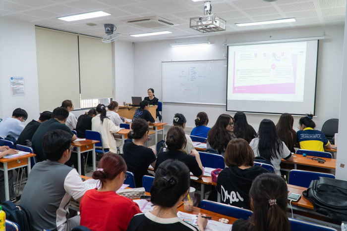 Một lớp học của Trường Đại học Tài chính - Marketing (ảnh minh họa: UFM) UFMGV.jpg