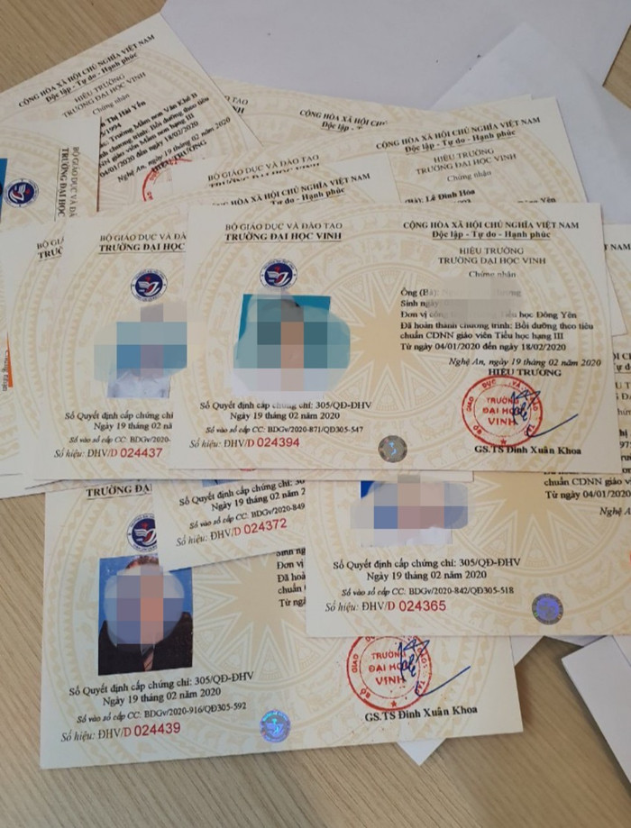 Có tình trạng mua bán các loại chứng chỉ, bằng cấp giả (Ảnh:N.D)