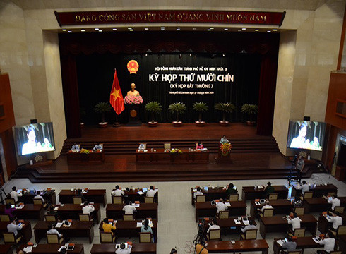Kỳ họp Hội đồng nhân dân Thành phố Hồ Chí Minh lần thứ 19, khóa IX (ảnh: Trung tâm báo chí)