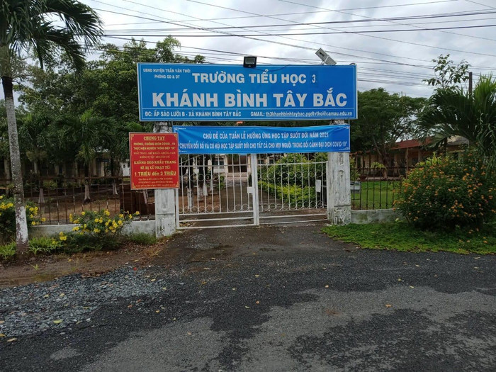 Trường tiểu học 3 Khánh Bình Tây Bắc, huyện Trần Văn Thời, tỉnh Cà Mau (ảnh: CTV) Trường tiểu học 3 Khánh Bình Tây Bắc, huyện Trần Văn Thời, tỉnh Cà Mau (ảnh: CTV)