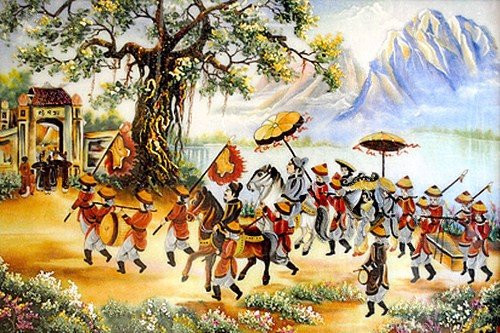 Tranh dân gian “Vinh quy bái tổ” Tranh dân gian “Vinh quy bái tổ”