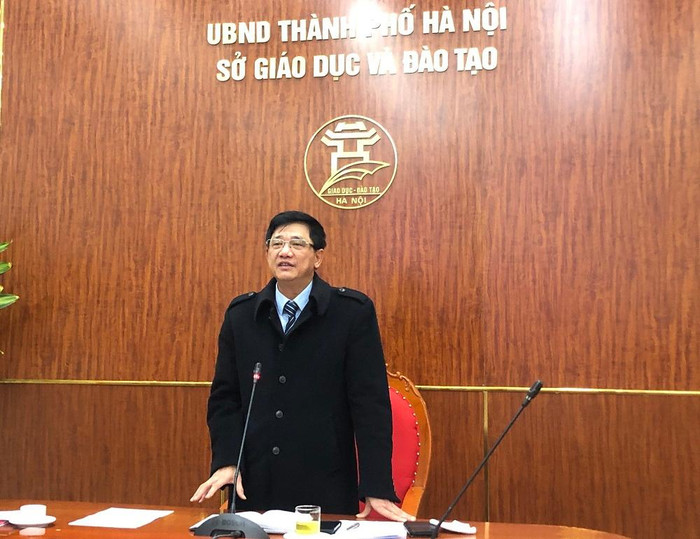 Ông Phạm Xuân Tiến - Phó Giám đốc Sở Giáo dục và Đào tạo Thành phố Hà Nội phát biểu tại hội nghị. (Ảnh: Trung Dũng) Ông Phạm Xuân Tiến - Phó Giám đốc Sở Giáo dục và Đào tạo Thành phố Hà Nội phát biểu tại hội nghị. (Ảnh: Trung Dũng)