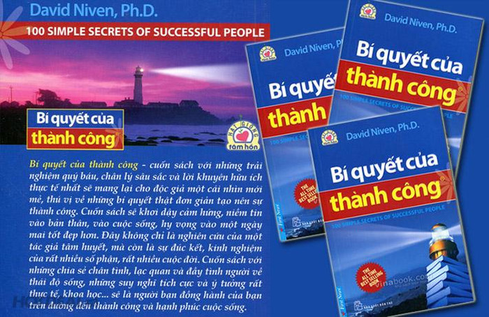 Cuốn sách "Bí quyết của thành công" của Tiến sĩ David Niven. Cuốn sách "Bí quyết của thành công" của Tiến sĩ David Niven.