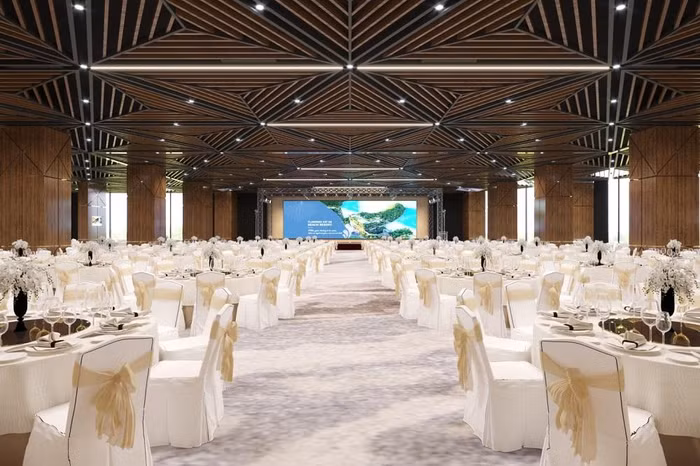 Phòng tiệc gala sang trọng của Flamingo Cát Bà Resorts. Phòng tiệc gala sang trọng của Flamingo Cát Bà Resorts.