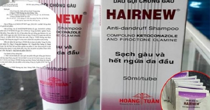 Dầu gội Hairnew chứa chất cấm bị thu hồi, đình chỉ lưu hành. Dầu gội Hairnew chứa chất cấm bị thu hồi, đình chỉ lưu hành.