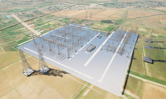 Phối cảnh Trạm biến áp 500kV Thái Bình và đấu nối.