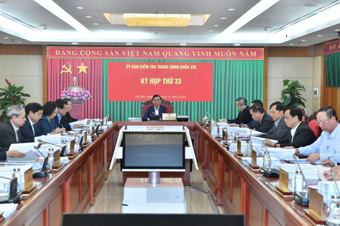 Từ ngày 14 đến ngày 16/11/2023, tại Hà Nội, Ủy ban Kiểm tra Trung ương đã họp Kỳ thứ 33. Ảnh: Ubkttw.vn Từ ngày 14 đến ngày 16/11/2023, tại Hà Nội, Ủy ban Kiểm tra Trung ương đã họp Kỳ thứ 33. Ảnh: Ubkttw.vn