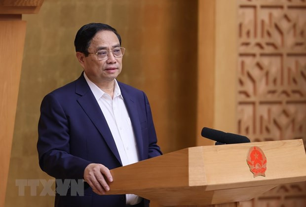 Thủ tướng Phạm Minh Chính phát biểu. (Ảnh: Dương Giang/TTXVN) Thủ tướng Phạm Minh Chính phát biểu. (Ảnh: Dương Giang/TTXVN)