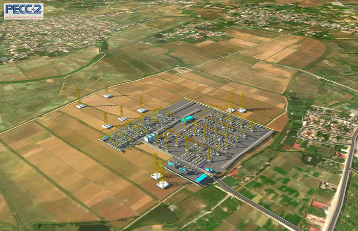 Phối cảnh Trạm biến áp 500kV Thái Bình và đấu nối.