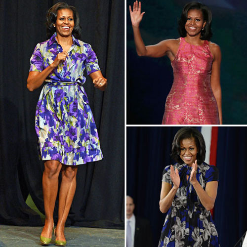 Michelle Obama tạo được thiện cảm không chỉ bởi văn phong sắc sảo, tài ứng biến tuyệt vời mà còn nhờ phong cách thời trang mà bấy lâu nay vẫn được báo chí ca ngợi là tinh tế và khéo léo. Từ những ngày đầu cho tới ngày cuối cuộc vận động bầu cử, phu nhân Obama luôn thu hút sự chú ý với những trang phục đặc trưng phong cách của mình như váy dài quá gối in họa tiết bắt mắt, áo cardigan ngọt ngào được kết hợp với phụ kiện bắt mắt và những đôi giày cao gót thanh lịch. Michelle Obama tạo được thiện cảm không chỉ bởi văn phong sắc sảo, tài ứng biến tuyệt vời mà còn nhờ phong cách thời trang mà bấy lâu nay vẫn được báo chí ca ngợi là tinh tế và khéo léo. Từ những ngày đầu cho tới ngày cuối cuộc vận động bầu cử, phu nhân Obama luôn thu hút sự chú ý với những trang phục đặc trưng phong cách của mình như váy dài quá gối in họa tiết bắt mắt, áo cardigan ngọt ngào được kết hợp với phụ kiện bắt mắt và những đôi giày cao gót thanh lịch.