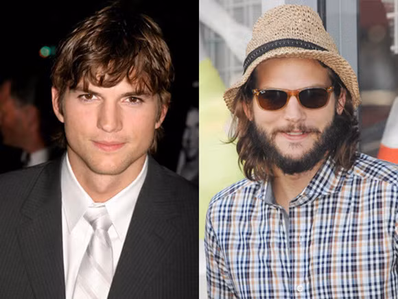 Nam diễn viên Ashton Kutcher trở nên kém phong độ hơn rất nhiều khi anh để râu, tóc dài. Người hâm mộ quen thuộc với hình ảnh Ashton "mày râu nhẵn nhụi" trong bộ vest lịch sự hơn. Nam diễn viên Ashton Kutcher trở nên kém phong độ hơn rất nhiều khi anh để râu, tóc dài. Người hâm mộ quen thuộc với hình ảnh Ashton "mày râu nhẵn nhụi" trong bộ vest lịch sự hơn.