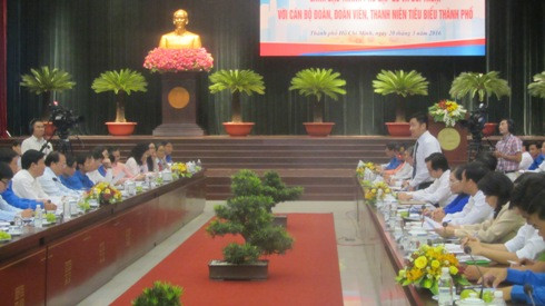 Quang cảnh buổi gặp gỡ tuổi trẻ TP.HCM vừa được tổ chức vào sáng ngày 20/3 (ảnh: P.L)